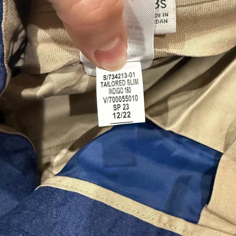 Banana Republic Tailored Slim Fit Wool Dress Pants Blue 38S Mens Trousers